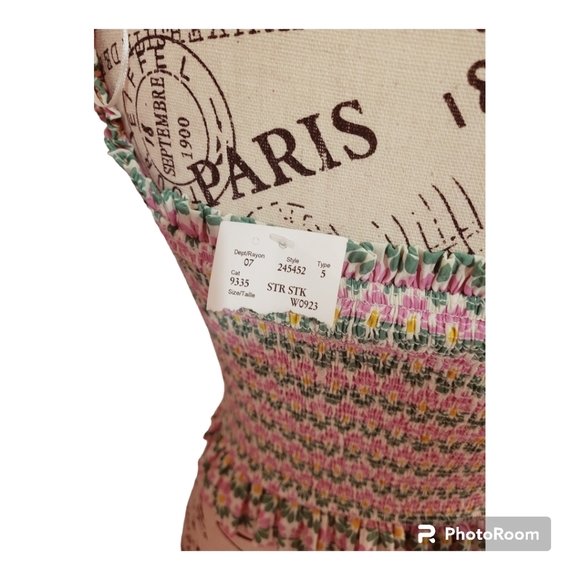 ✨HOST PICK✨NWT ZARA Pink Daisy Ruched Crop Top - Picture 8 of 11